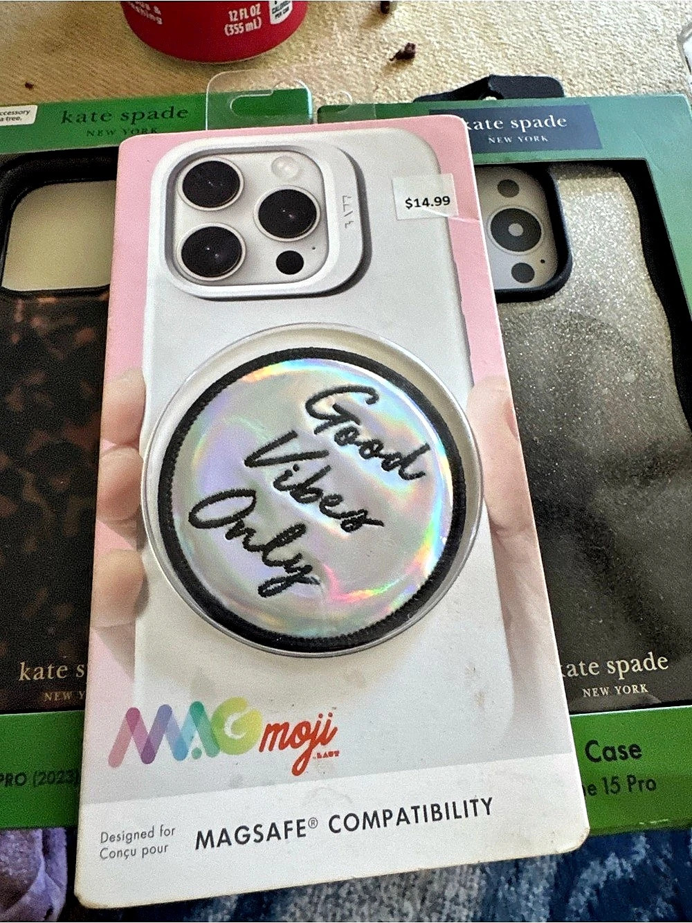 MACmoji MagSafe Compatible iPhone Case Pink White NWT